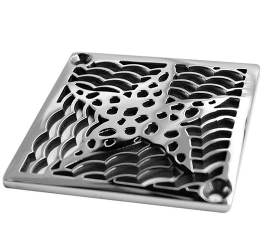 Starfish Designer Drains, Square Shower Drain Replacement for Kerdi Schluter Size (Polished Stainless Steel) - color: Polished Stainless Steel