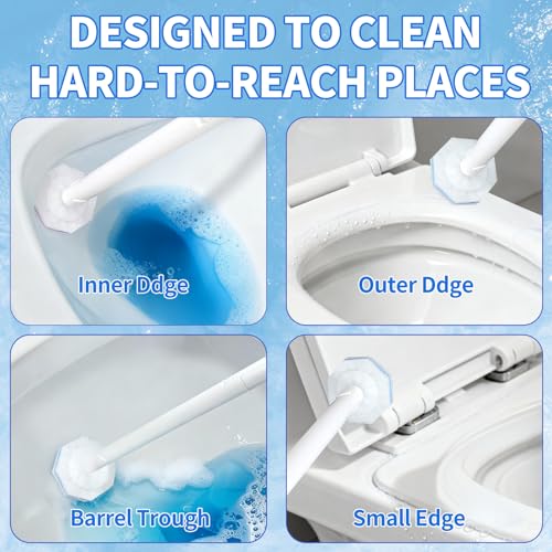 Toilet Brush Refills for Clorox, Toilet Cleaner Refills,100 Count | Compatible with Clorox Toilet System, Pre-Loaded Cleaner, 3-Layer Scrub Pads, 4X Cleaning Power , Lemon Lavender Scent - size: 1 Count (Pack of 100)
