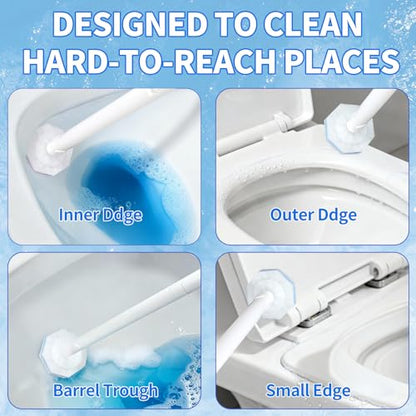Toilet Brush Refills for Clorox, Toilet Cleaner Refills,100 Count | Compatible with Clorox Toilet System, Pre-Loaded Cleaner, 3-Layer Scrub Pads, 4X Cleaning Power , Lemon Lavender Scent - size: 1 Count (Pack of 100)