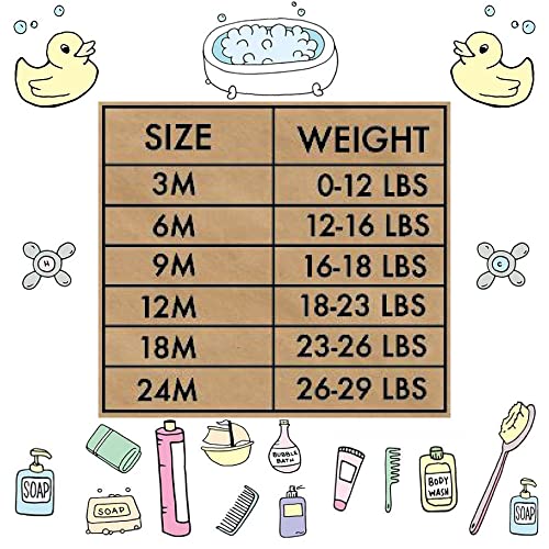Hooded Baby Bath Towel and Washcloth 6 Piece Set for Newborns Infants & Toddlers, Boys & Girls Baby Hooded Towels (Puppies & Patterns) - color: Puppies & Patterns