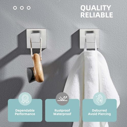 Angle Simple Bathroom Towel Hooks, Robe Coat Hooks, Brushed Nickel, 2 Pack | SUS304 Stainless Steel Shower Bath Towel Holder, Bathrobe Hanger Screw Wall Mount - color: Brushed Nickel, size: 2 Pack