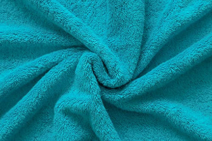 American Veteran Towel, 100% Cotton Turkish 6 Piece Towel Set Luxury Towels Set of 6 for Bathroom Essentials 2 Bath Towels 2 Hand Towels 2 Washcloths, Aqua Blue - color: Aqua Blue, size: XL 6PC