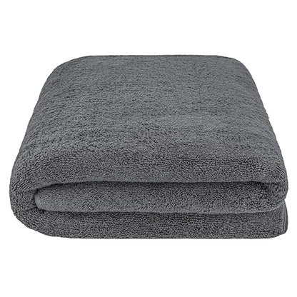 Cotton Paradise 100% Cotton Turkish Towel, Soft Absorbent Quick Dry, 40x80 Oversized Bath Sheet Towel, Dark Gray - color: Dark Gray, size: 40"x80"