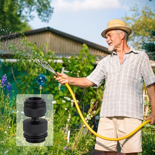 Hibbent Faucet Adapter Kit, Swivel Aerator Adapter to Connect Garden Hose - Multi-Thread Kitchen Sink Faucet to Garden Hose Adapter 3/4 Inch - Matte Black - color: Matte Black, style: Swivel Garden Hose Adapter