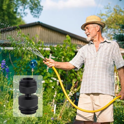 Hibbent Faucet Adapter Kit, Swivel Aerator Adapter to Connect Garden Hose - Multi-Thread Kitchen Sink Faucet to Garden Hose Adapter 3/4 Inch - Matte Black - color: Matte Black, style: Swivel Garden Hose Adapter