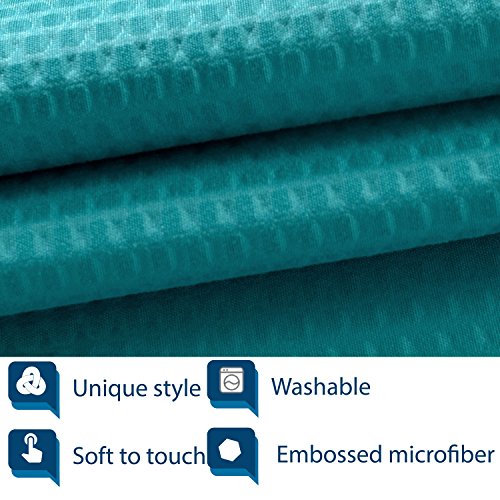 Barossa Design Soft Microfiber Fabric Shower Liner or Curtain, Hotel Quality, Machine Washable, Water Repellent, Turquoise, 70 x 72 inches - color: Turquoise, size: 70"W x 72"L (Pack of 1)