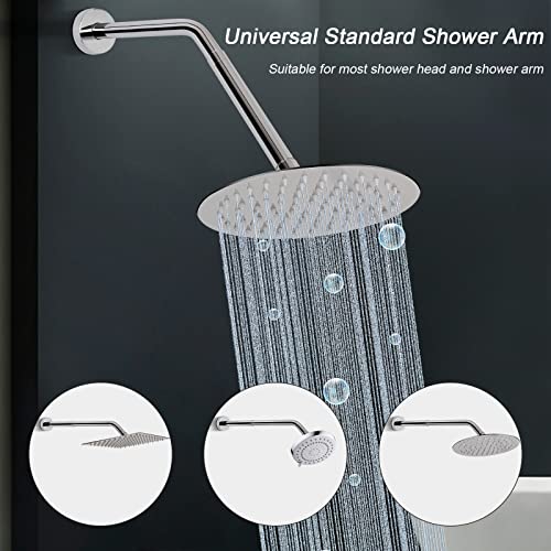 Shower Head Extension Arm, Shower Extender Water Outlet- Lowers Existing, Shower Pipe Extension for Bathroom, Made of Solid Metal Stainless Steel(6 Inch, Chrome Finish) - color: Chrome Finish, style: 6 Inch