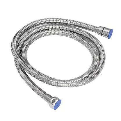 59in Shower Hose, 3 Layers Pressure Stainless Steel Flexible Long Shower Hose with Hot Cold Nozzles, Universal Fit for Bathroom Replacement (Electroplated) - color: Electroplated