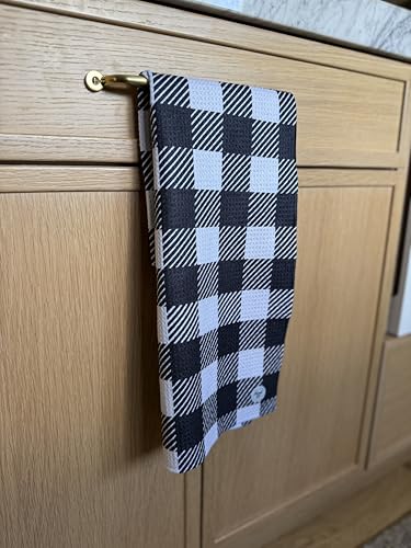 Kitchen Towels, Dish Towels for Kitchen, 2 Pc Kitchen Towel Set | Microfiber Waffle Towels, 16 x 26 inches, with Hanging Loops, Reusable Tea Towels, Cute Kitchen Towels - 2 Pack - color: Fall Leaves Black