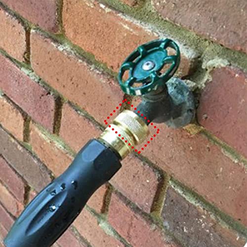 Uenede Garden Hose Bib Adapter 1-1/16" Fine Thread Female to 3/4"GHT Male | 1" Measure Inside Diameter Compatible with Outdoor Faucet to Garden Hose