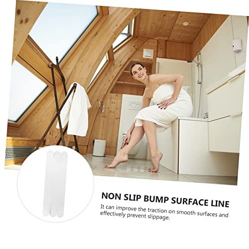 6pcs Slip Shower Stickers Transparent Bath Strips for Bathtubs Floors Stairs and Showers Adhesive Skid Treads - size: 6 pcs