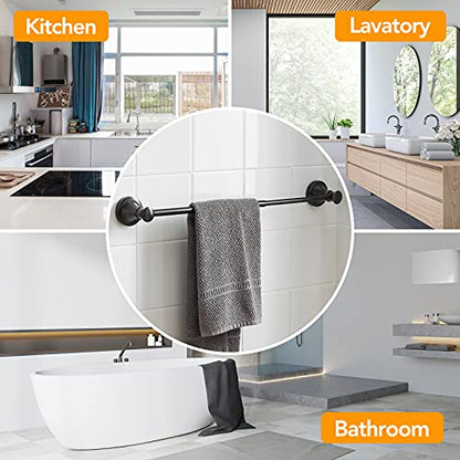 Towel Racks for Bathroom Wall Mounted Bath Towel Bar Oil Rubbed Bronze | Adjustable 16-26 In, Wall Mounted Towel Holder, Stainless Steel, Rustproof, Towel Bar Rod Hanger Hardware Accessories Hotel - color: Oil Rubber Bronze