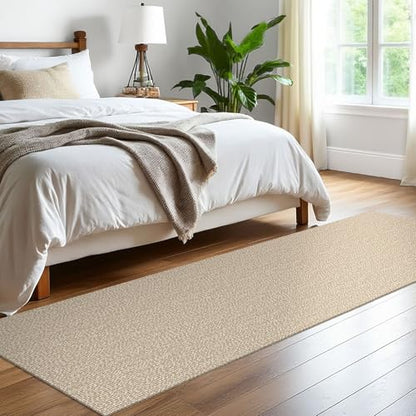 Washable Runner Rug, Non Slip Entryway Runner, 2x8 Ft, Sand/Beige | Washable Braided Runner Carpet, Non Slip Rubber Dot Backed, For Hallway, Kitchen, Entryway, Bedroom, Laundry Room, Foyer - color: Sand/Beige, size: 2' x 8' (Rectangular)