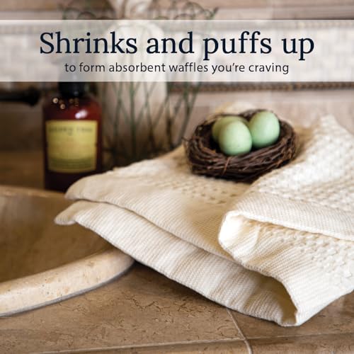 GILDEN TREE Waffle Towel Set Quick Dry Thin | 2 Bath Towels | 2 Hand Towels | 2 Washcloths, Modern Style (Cream) - color: Cream, size: Bath Towel Set