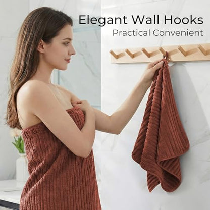 ZVH Hand Towels for Bathroom 6pcs 14X29.5inch,Quick Dry Microfiber,Super Soft,Hand Towels with Hanging Loops for Spa,Kitchen,Hotel (Brick red, Set of 6) - color: Brick Red