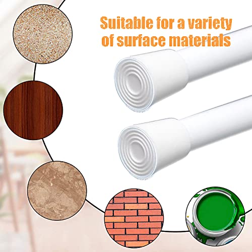 2 Pack Small Tension Rods 26 in to 39 Curtain Rods Window Rods in Extendable Width Spring Cupboard Bars for Kitchen Utensils, Closet, and Cabinet, Fit in The Spaces to Stay Up 26 to 39 in - color: White, size: 26" to 39"-2PCS
