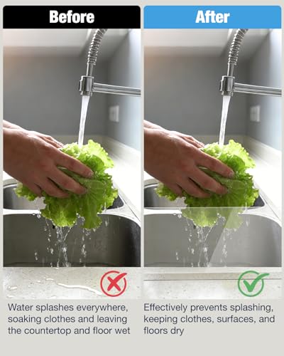 Acrylic Sink Splash Guard, Highly Transparent Fixed Splash Guard for Kitchen Island & Bathroom（23.6"L x 1.6"W x 4.7"H） - size: 23.6″