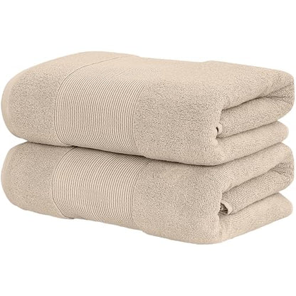 Modern Threads - Air Cloud 2-Pack 100% Zero-Twist Cotton Bath Sheet Set - Super Absorbent & Quick Dry - 500 GSM - Soft & Plush, Sand - color: Sand, size: 2-Pack Bath Sheet