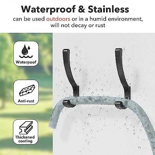 Coat Hanger Hooks Wall Mount - Backpack Hooks,Metal Wall Hooks For Hanging Heavy Duty,Screw In Hooks For Hanging Clothes,Black Coat Hooks For Wall,Purse Hanger For Wall,Wall Mounted Bag Hooks (6 Pack) - size: 6 Pack