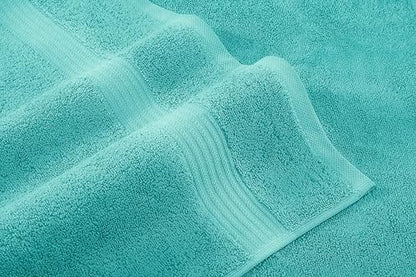 American Veteran Towel, 6 Piece Towel Set for Bathroom, 100% Cotton Turkish Bathroom Towels, 2 Bath Towels 2 Hand Towels 2 Washcloths, Turquoise Blue - color: Turquoise Blue, size: X Large 6 PC