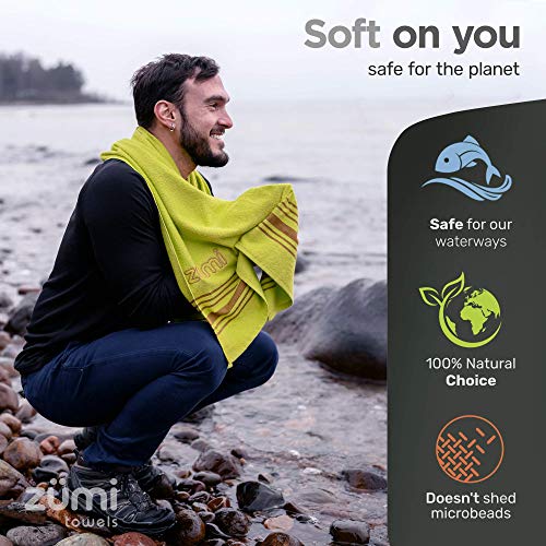 100% Cotton Quick Dry Large Travel Towel - Soft, Thin, Compact, Highly Absorbent, Lightweight Camping Towel for Beach, Gym, Bath, Shower, Swimming, Dorm, RV - White - color: Large White