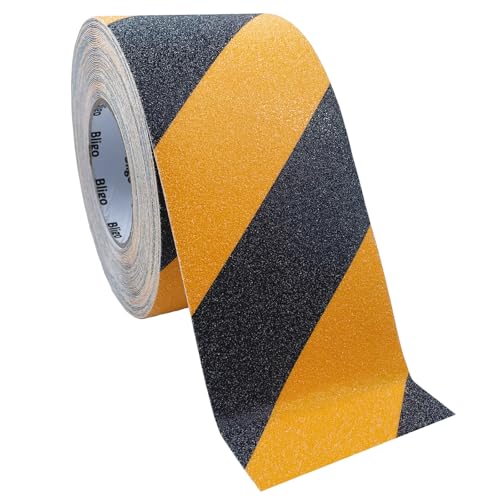Anti Slip Safety Grip Tape 4 Inch x 60 Ft Heavy Duty Black & Yellow | Waterproof Non Skid Tread for Stairs, Steps, Floors, Staircases, Traction Caution Anti-Slip Strips Indoor/Outdoor Use - size: 4 Inch x 60 Ft