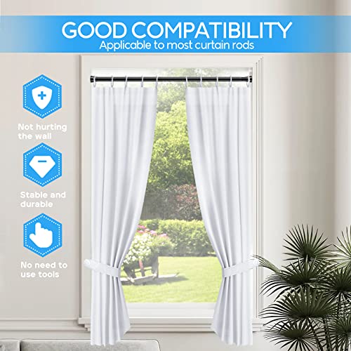 Tension Curtain Rod Black Tension Rod 2pcs Spring Curtain Rod Non Slip Tension Rods For Windows 28 to 48 Inch No Drilling Adjustable Tension Rods of Curtain Window Closet Kitchen Wardrobe - color: Black, size: 28-48 inch 2pcs