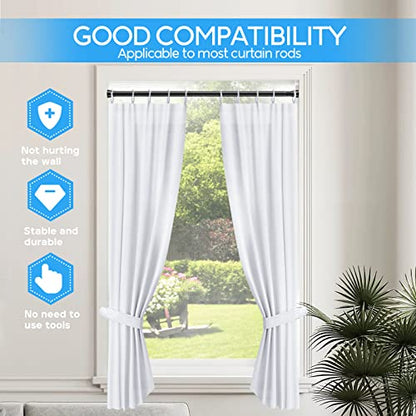 Tension Curtain Rod Black Tension Rod 2pcs Spring Curtain Rod Non Slip Tension Rods For Windows 28 to 48 Inch No Drilling Adjustable Tension Rods of Curtain Window Closet Kitchen Wardrobe - color: Black, size: 28-48 inch 2pcs