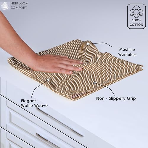 12 Pack Dual Waffle Weave Dish Cloth, 100% Cotton, 12"x12", Super Absorbent, Quick Dry Dishcloth Set, Soft for Cleaning, Drying Dishes, Multi Use, Durable Hand Dish Rag, Brown - color: Brown