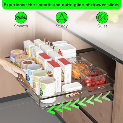 Expandable Pull-Out Cabinet Drawers, Slide-Out Shelves, X-Large 1 PK | Smooth Slide-Out Access, Adjustable Fit, Pull-Out Organization, Small Cabinet Use, Space-Saving - size: XL- (20.5"-37.5")W * 22.7"D