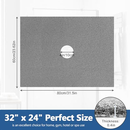 Shower Mat Non Slip 32 x 24 inch: Loofah Anti Slip Shower Mat,Non Slip Bathtub Mat for Inside Shower,Quick Drying Shower stall mat with Drain Hole in Middle,for Shower,Bathroom and Wet Areas - color: Grey