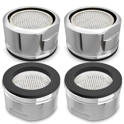 4Pcs Bathroom Faucet Aerator Replacement - 15"/16" 24mm Kitchen Bathroom Sink Attachment High Flow Aerator for Sink Faucet Aerators M24 Male Thread