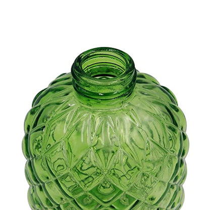 16 oz Diamond Pattern Glass Soap Dispenser, Kitchen and Bathroom Refillable Soap Dispenser with Rust Resistant Stainless Steel Pump for Hand Soap, Lotion Glass Liquid Dispenser(Green-2pack) - color: Green-2pack