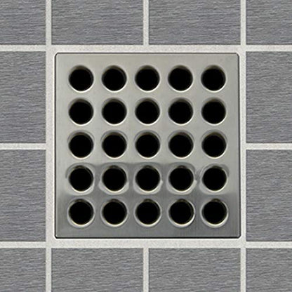 E4404 Square Shower Drain Grate, Brushed Nickel