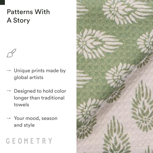 GEOMETRY Kitchen Tea Towels - Quick Dry Microfiber Dish Towels for Kitchen - Henley - 18" x 30" - 1 Pack - color: Henley, style: Kitchen Towel - Double