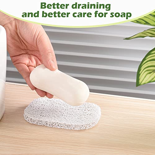 Jephen 4pcs Soap Lifting Pads for Soap Dish,Bars soap Holder for Shower Kitchen Bathroom Travel Hotel Cleaning Supplies - size: White