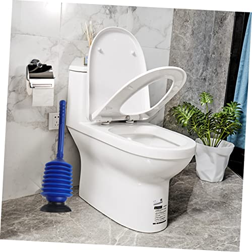 Cabilock Bathroom Plunger High Pressure Thrust Toilet Plunger Blue and Easy to Clean