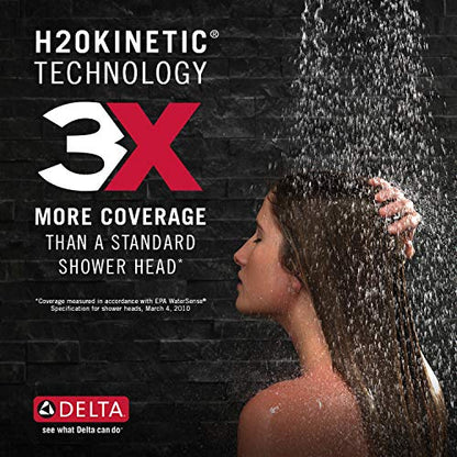 Delta Faucet 5-Spray In2ition Dual Shower Head with Handheld Spray, H2Okinetic Brushed Nickel Shower Head with Hose, Showerheads, Handheld Shower Heads, Magnetic Docking, Stainless 58480-SS-PK - color: Stainless