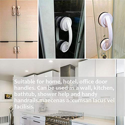Suction Grab Bar, Portable Suction Handle Bar Suction Grip Bar for Window Door Drawer Cabinet Mini Fridge Grab Puller (White) - color: White