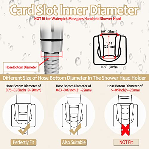 Shower Head Holder Handheld Shower Wand Holder Adjustable Shower Head Bracket Shower Wall Mount Holder, Polished Brass/Gold Finish, Drill Free Glue Installation - color: Polished Gold