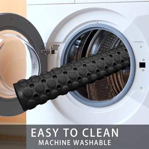 SELIBRE Rubber Bath Mat, 36 x17” TPR Black Tub Mats with 198+ Suction Cups, Bath Mat for Elderly/Kids, Machine Washable & Fast Drainage, Foot Massage Design (Black, Extra Large) - color: Black