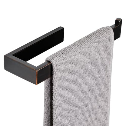 Sayayo Bathroom Hand Towel Holder, Oil Rubbed Bronze Towel Bar Wall Mounted | SUS304 Stainless Steel Towel Ring 10 Inch, Kitchen Towel Rack Modern Square - color: Oil Rubber Bronze