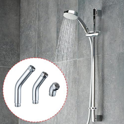 Shower Elbow Adapter for Handheld Shower Head 45 Degree Connectors Stainless Steel Construction Polished Chromes Finish - color: Short