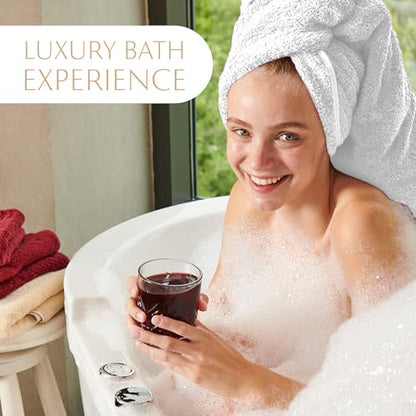 MAURA White Bath Towel Set of 8 for Bathroom. Turkish Cotton Luxury Bath Towels. Extra Large, Thick, Plush & Soft. Hotel & Spa Quality - White - color: White, size: 8-Piece Set (2 Bath, 2 Hand, 4 Washcloth)