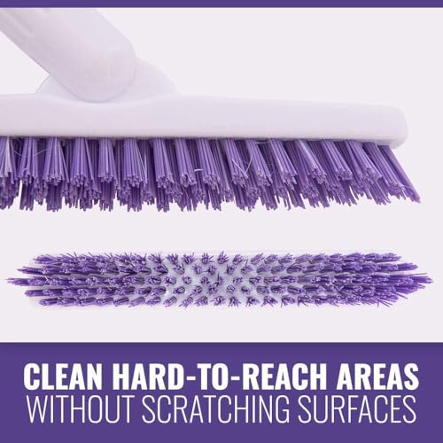 Fuller Brush Tile Grout E-Z Scrubber Complete– 9" V‑Trim Tile & Grout Brush – Deep Grime Cleaning Without Scratching – Perfect for Cleaning Hard to Reach Areas
