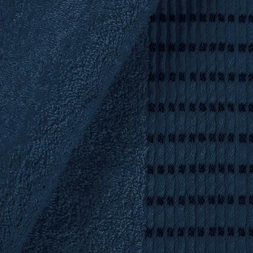 Ultra Soft 6 Pack Cotton Towel Set, Contains 2 Bath Towels 28x55 inch, 2 Hand Towels 16x24 inch & 2 Wash Cloths 12x12 inch, Ideal Everyday use, Compact & Lightweight - Mineral Blue - color: Mineral Blue, size: 6 Pack Set