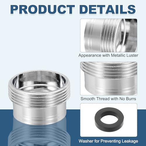 uxcell Faucet Aerator Adapter, M16 Female to M22 Male with Washer, 12mm Length - size: M16 Female to M22 Male, 12mm Length