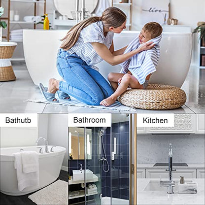 2 Pieces Shower Drain Hair Catcher Bathtub Stopper Home Drain Protectors Drain Cover with Sucker Water Trap Sink Cover for Bathroom Bathtub and Kitchen (White,White) - color: White,white