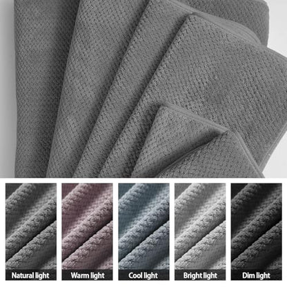 Bath Towel Set of 8,Large Bath Sheets 35"x70"-Charcoal Gray | Super Soft Microfiber, Lint Free & Quick Dry Towels for Bathroom,Gym,Hotel–2 Bath,2 Hair,2 Hand,2 Washcloths - color: Charcoal Gray, size: 8Piece Towel Set