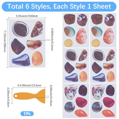 3 Pages Non Slip Bathtub Stickers Bulk Sea Shell Bath Tub Non Slip Stickers with Scraper Plastic Adhesive Ocean Animal Conch Slippery Floor Decal for Shower and Bath Tub Home Decorations - style: Marine Animal 2